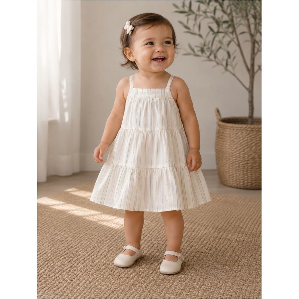BABY GAP Baby Girls White Sleeveless Outfit Set Dress & Bloomers EUC 12-18M